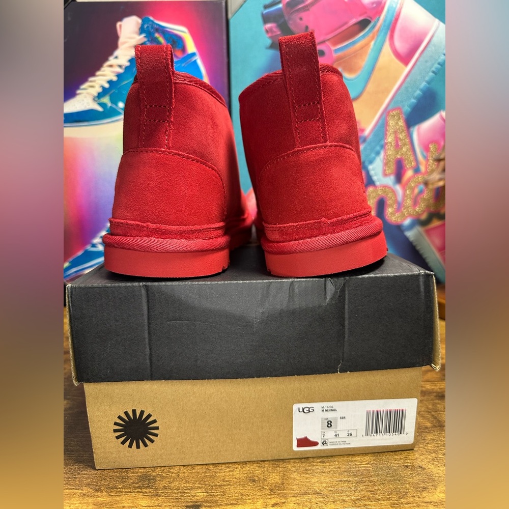 UGG Neumel Boot Samba Red Men size 8 - Picture 9 of 10